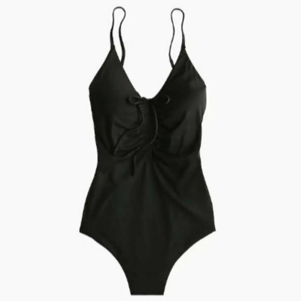 New J Crew Laguna Ruched One Piece Swimsuit Playa